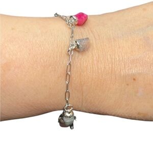 Multi color stone Bracelet stainless steel